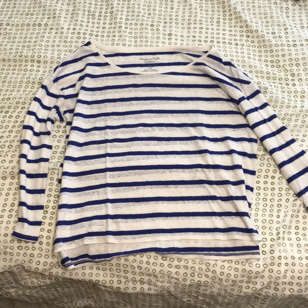 Royal blue striped long sleeve